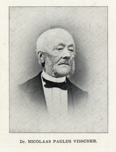 106896 Portret van Nicolaas Paulus Visscher, geboren 1824, arts te Utrecht, overleden 1873. Borstbeeld ...